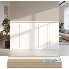 art3d board and batten wainscoting kit for budget-friendly accent wall DIY white MDF panels