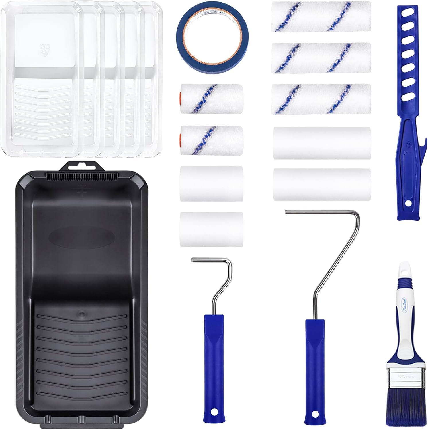 mini paint roller tray kit for budget-friendly accent wall DIY painting project